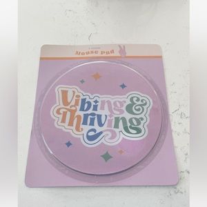 🔴 3 for $15 Vibing and Thriving Purple 90s Style Circular Mouse Pad NWT